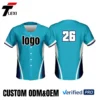 1 Teal Baseball Uniform Set - Custom ODM/OEM Jersey with Vertical Stripe Design | Number 26 Printing | Verified PRO Supplier