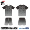 10 Charcoal Grey Football Uniform with Customization Template - Logo, Name & Number Printing (ODM/OEM)