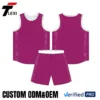 12 Purple Basketball Uniform Set - Custom ODM/OEM Jersey & Shorts with Number Printing | Verified PRO Supplier
