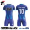 13 Blue-Purple Gradient Football Kit - Custom Logo, Team Name & Number Printing (ODM/OEM)