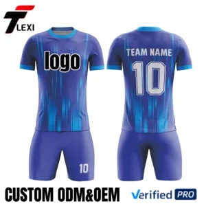 13 Blue-Purple Gradient Football Kit - Custom Logo, Team Name & Number Printing (ODM/OEM)