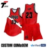 16 Red Basketball Jersey Set with Urban Map Design - Custom ODM/OEM Team Uniforms | Verified PRO Supplier