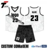 19 Black & White Basketball Jersey Set - Custom ODM/OEM Team Uniforms with Number 23 Printing | Verified PRO Supplier