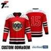 22 Pro Hockey Jersey - Red with Gold Logo & Number | Custom ODM/OEM Team Uniform | Verified PRO Supplier