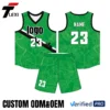 23 Green Basketball Uniform Set with Urban Map Design - Custom ODM/OEM Team Jerseys with Number 23 Printing | Verified PRO Supplier