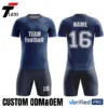25 Dark Blue Sportswear Set with Diagonal Pattern - Custom ODM/OEM Team Uniform | Verified PRO Supplier