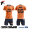 31 Orange Sportswear Set with Lightning Pattern - Custom ODM/OEM Team Uniform Design | Verified PRO