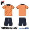 32 Orange Sportswear Set with Lightning Pattern - Custom ODM/OEM Team Uniform Design | Verified PRO
