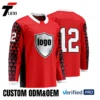 8 Red Sports Jersey with Geometric Sleeve Design - Custom ODM/OEM Team Uniform with Number 12 | Verified PRO Supplier