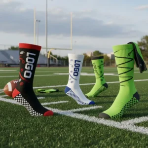 Custom Football Socks with Silicone Grip – Anti-Skid, Breathable, and Comfortable