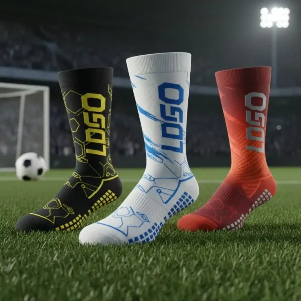 Custom Team Logo Soccer Socks – Superior Grip, Anti-Skid, and Personalized Fit