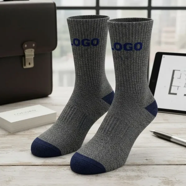 17 Luxury Custom Business Socks – Premium Cotton, Embroidered Logo for Corporate Gifts