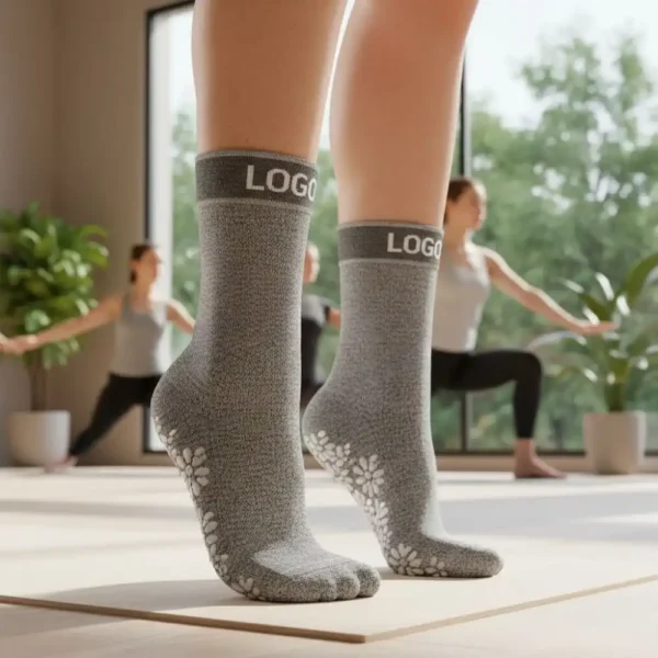 Custom Dotted Grip Socks for Yoga – Personalized for Groups