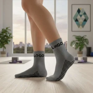 Personalized Yoga Socks with Dots – Custom Logo Non-Slip Design