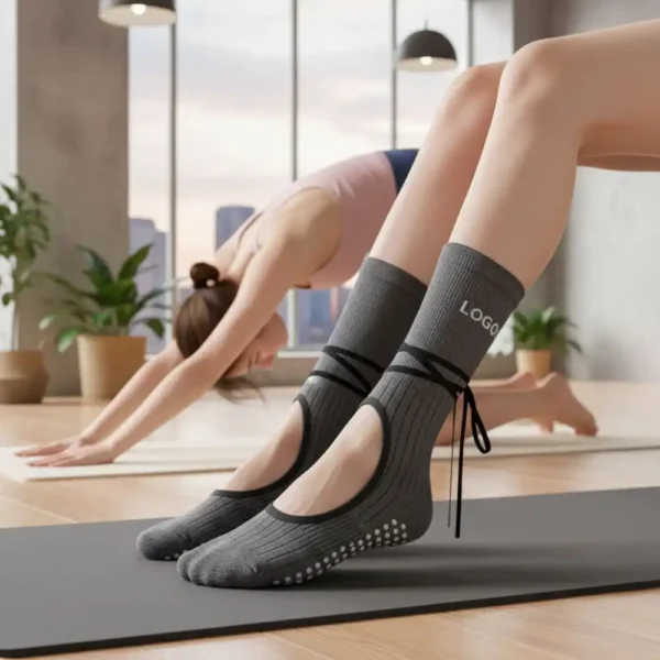Custom Yoga Socks with Anti-Skid Dots – Studio Name & Logo
