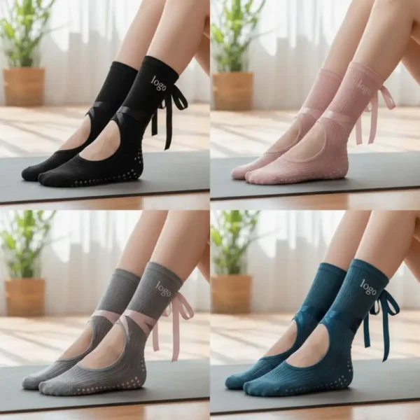 Custom Dotted Grip Socks for Yoga – Personalized for Groups