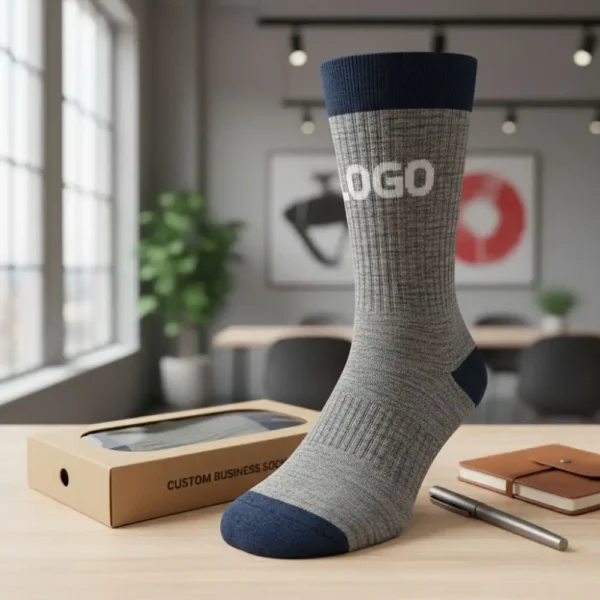 Custom Business Dress Socks – Personalized Logo Corporate Socks for Men & Women