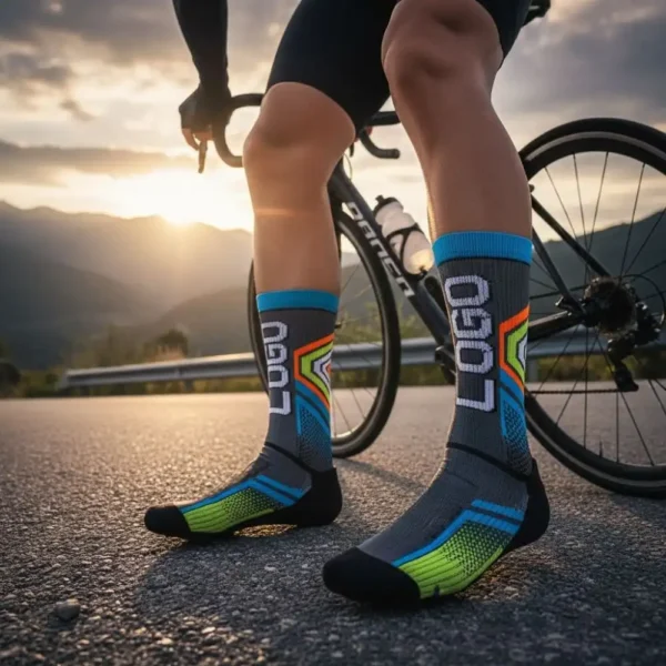 Custom Sports Cycling Socks – Breathable, Anti-Odor, and Customizable