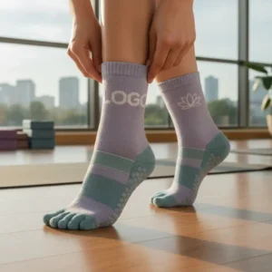 Custom Pilates Grip Socks – Non-Slip, Team Name, and Logo