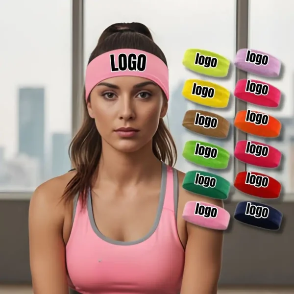 3 Printed Fitness Headband - Sublimation Custom Design Workout Sweatband