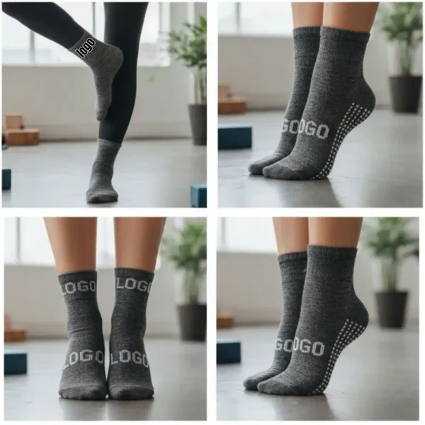 Custom Dotted Grip Socks for Yoga – Personalized for Groups