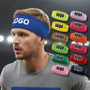 31 Personalized Tie-Back Headband - Adjustable Custom Logo Athletic Sweatband