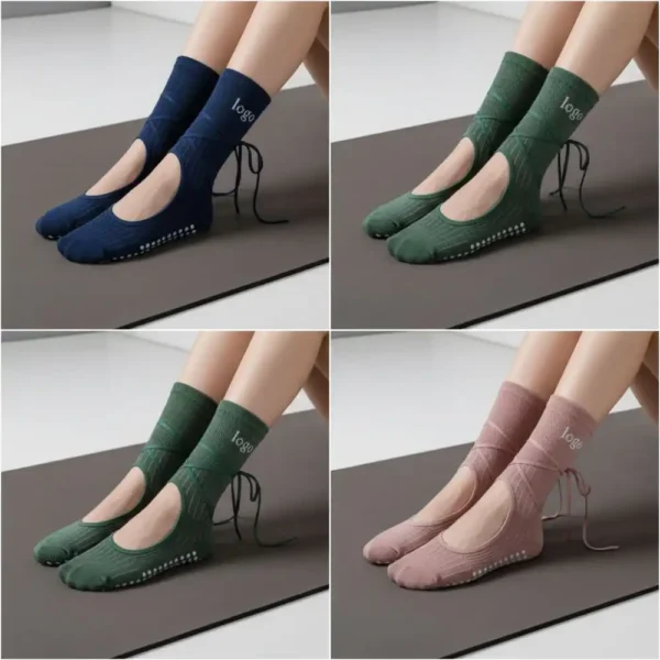 Custom Dotted Grip Socks for Yoga – Personalized for Groups