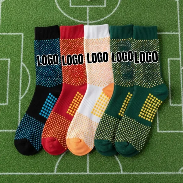 Custom Logo Soccer Socks – Anti-Slip, Moisture-Wicking, and Cushioned for Performance