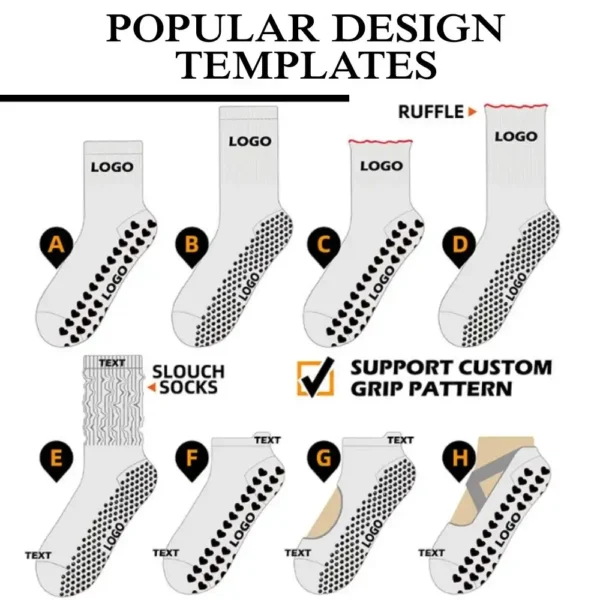 Custom Dotted Grip Socks for Yoga – Personalized for Groups