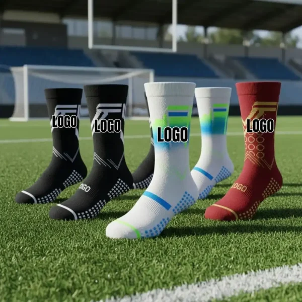 Custom Team Soccer Socks – Non-Slip Grip Dots, Personalized Colors & Name