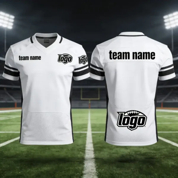 Premium Custom American Football Jersey Collection: Tailored with Team Mascot, Player Info, Bold Numbers, and Professional Manufacturer Quality