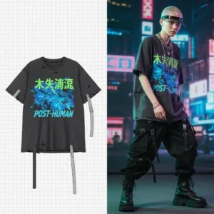 Custom Neon Glow T-Shirt Design for Night Party Wear