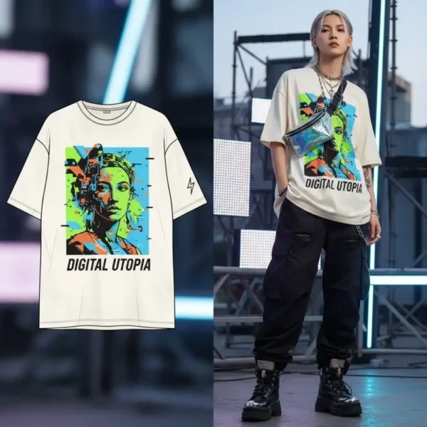 Personalized Custom T-Shirt with Grunge Rock Aesthetic