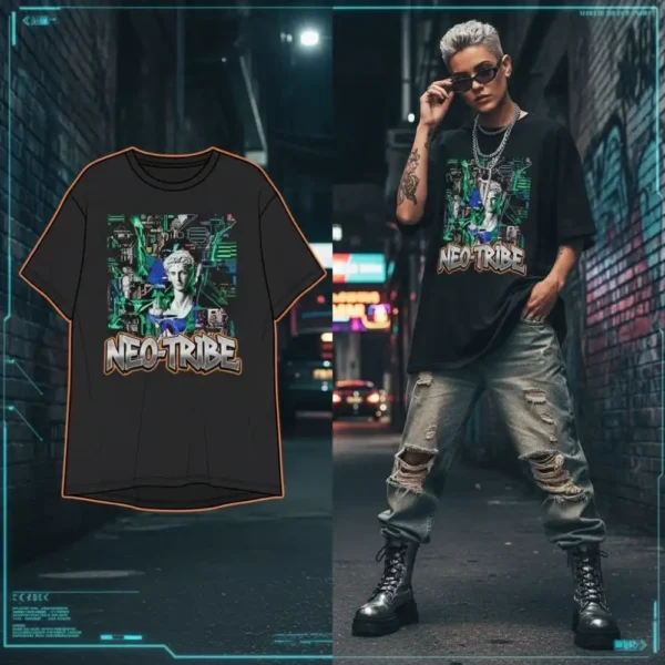 14 Oversized Custom Graphic T-Shirt for Skateboard Enthusiasts