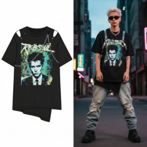 Eco Cotton Custom T-Shirt with Psychedelic Art Print