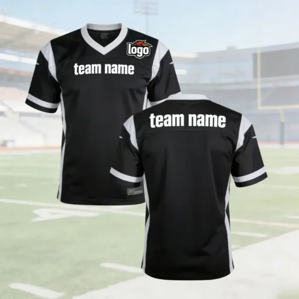 Elite Personalized Football Team Jersey - Custom Team Colors, Player Names, Large Numbers, Logo Embroidery, and Moisture-Wicking Technology