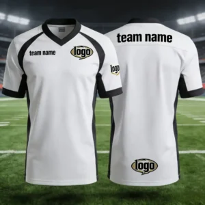 Dynamic Custom Football Jersey Designs - Include Your Team's Logo, Player Last Name, Position Numbers, and Sublimated Graphics for Peak Performance