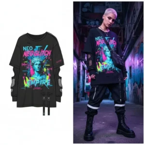 Custom Retro 90s Graphic Tee Shirt for Nostalgia Fans