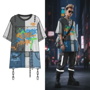 Personalized Custom T-Shirt with Hand-Drawn Illustrations