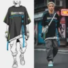 38 Custom Graffiti Style Oversized Tee for Hip Streetwear
