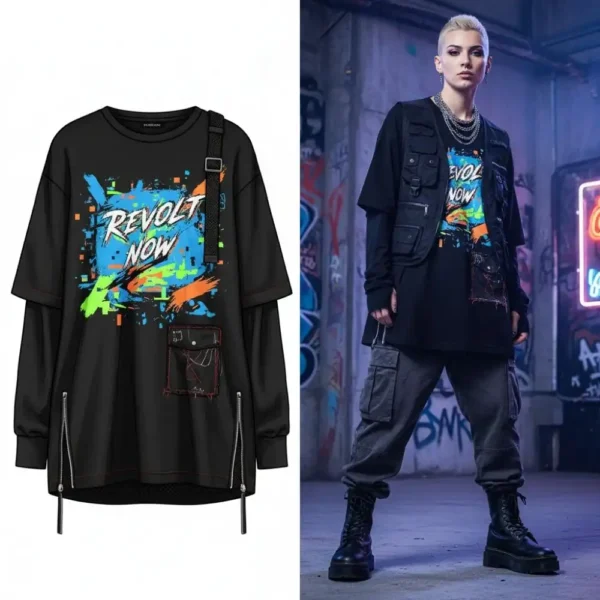 Oversized Custom Trendy T-Shirt for College Party Wear