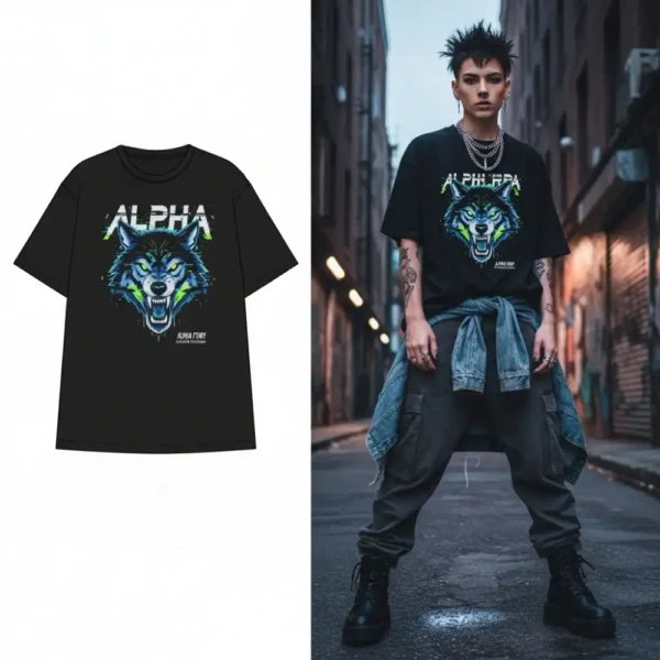 44 Eco-Friendly Custom Tee with Tropical Palm Print Design