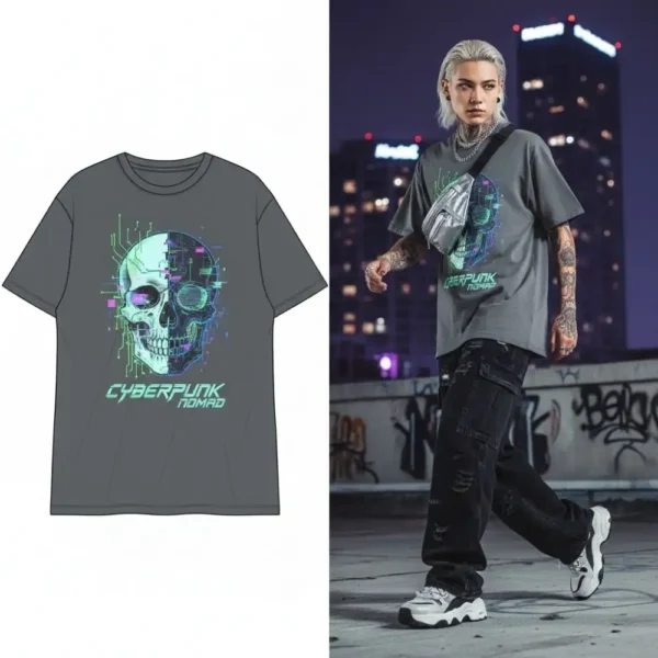 Custom Street Art Inspired T-Shirt for Urban Explorers