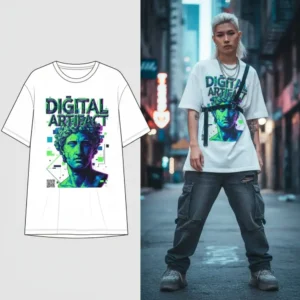 Custom Abstract Art Oversized T-Shirt for Art Lovers